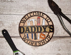 Personalised Workshop Name Plaque - Shed Sign - Man cave - Gift - Den - Garage - Garden - Dad - Grandad - Daddy - Friend - Colleague
