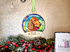 Personalised stained glass Dog name bauble - Beautiful decoration - Dog - 26 Breeds - Window decor - Frenchie - Labrador - Mastiff - Puppy