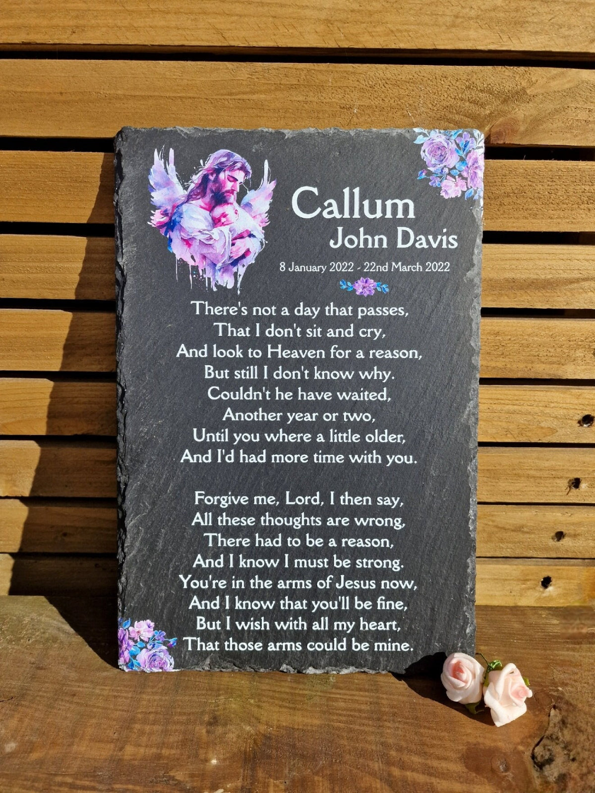 Baby - Child Memorial Grave Decoration, memorial slate, indoor or outdoor, Grave marker - Anniversary - Decor - Garden - Stake - Plaque