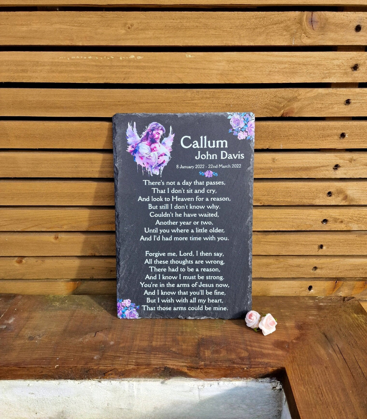 Baby - Child Memorial Grave Decoration, memorial slate, indoor or outdoor, Grave marker - Anniversary - Decor - Garden - Stake - Plaque