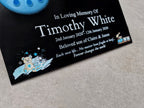 Personalised baby memorial grave marker, Temporary headstone, outdoor, remembering your loved ones - Child - Boy - Miscarriage - Angel