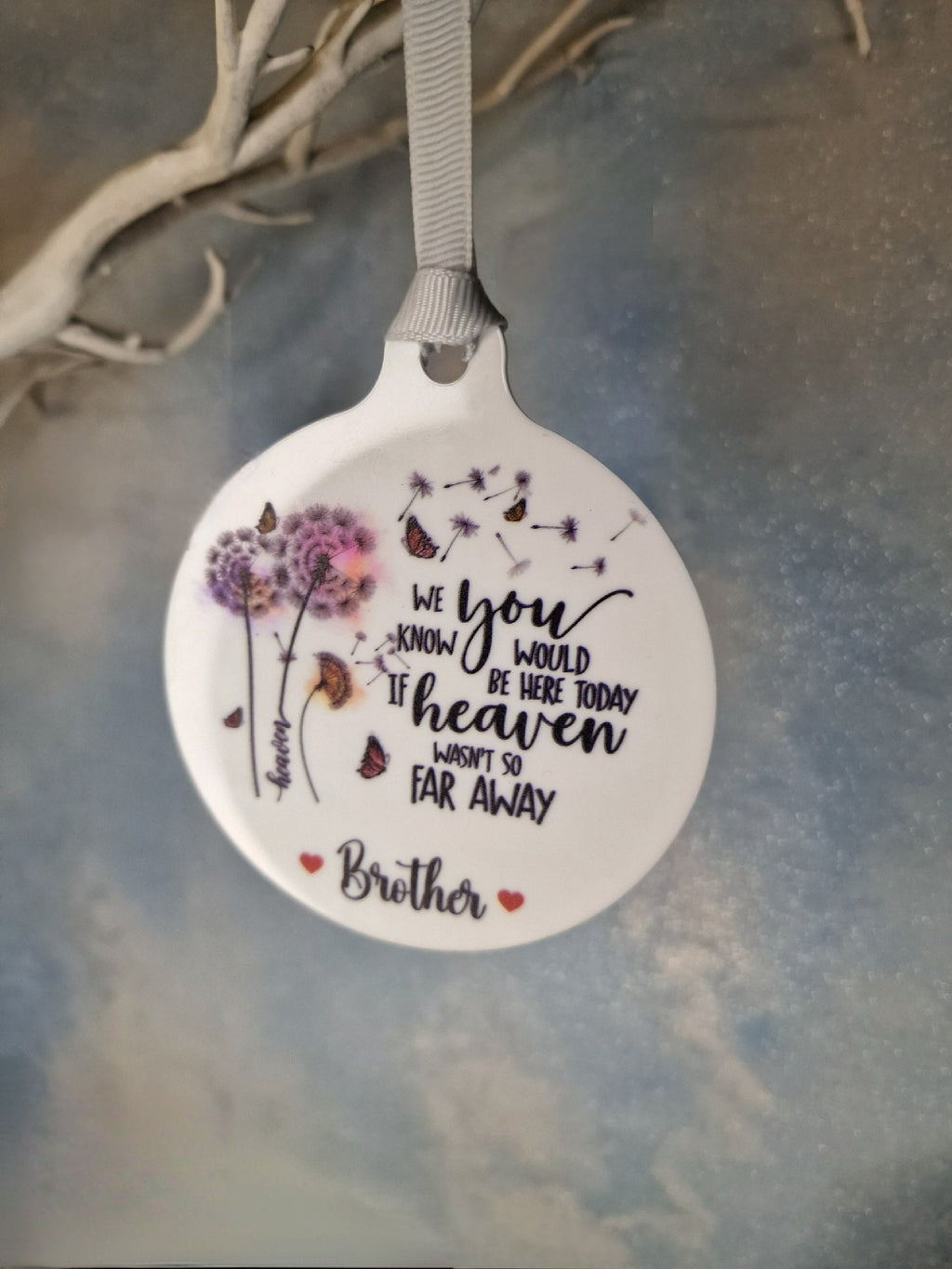 All year round Memorial bauble - Car decoration - Stocking filler - Anniversary - Gift - Present - Unusual - Personalised - For him - Her