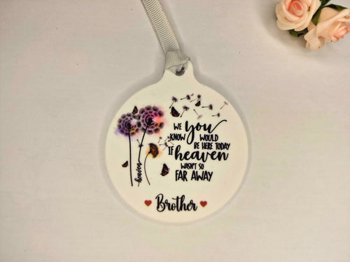 All year round Memorial bauble - Car decoration - Stocking filler - Anniversary - Gift - Present - Unusual - Personalised - For him - Her