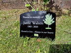 Personalised Tree Memorial or grave marker, memory plaque, Garden - Caravan - Grave side - Park - sign - engraving - anniversary - marker