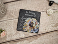 Personalised Dog Memorial grave marker - Choice of breed - memorial slate, indoor or outdoor, Rainbow bridge - colourful - memory - garden