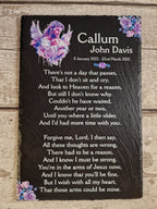 Baby - Child Memorial Grave Decoration, memorial slate, indoor or outdoor, Grave marker - Anniversary - Decor - Garden - Stake - Plaque