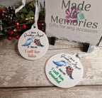 All year round Memorial bauble - Xmas decoration - Car decoration - Anniversary - Gift - Present - Unusual - Personalised - For him - Her