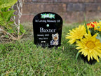 Personalised Dog Memorial grave marker - Choice of breed - memorial slate, grave stone - Rainbow bridge - colourful - memory - garden