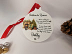 Christmas in Heaven Memorial bauble - Decoration - Stocking filler - Anniversary - Gift - Present - Unusual - Personalised - For him or Her