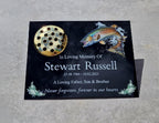 Personalised fishing memorial grave marker, Temporary headstone, outdoor, remembering your loved ones - Male - Female - decoration