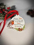 Robin Christmas bauble - Memorial xmas decoration - Stocking filler - Secret santa - Gift - Present - Unusual - Personalised - For him - Her