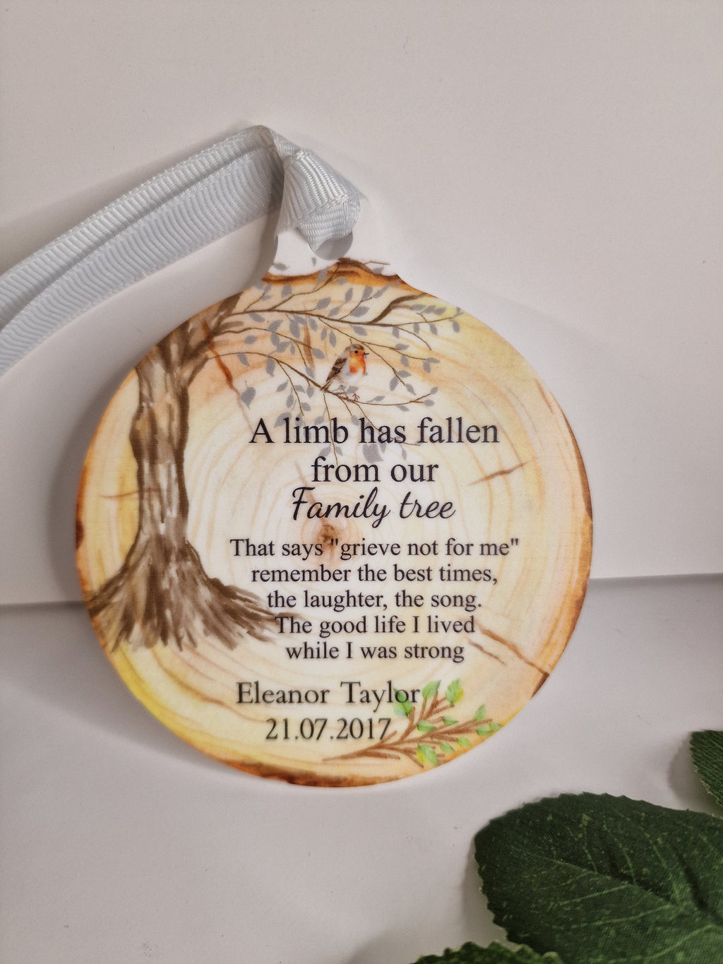 Beautiful memorial bauble hanging ornament, lovely item to remember a lost loved one. Beautiful gift, for anniversary of death? memory