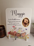 Personalised Dog Collar Memorial Plaque - Rainbow Bridge - Pet Loss gift - Dog - Remembrance - Anniversary - Display - Grave marker - Stone