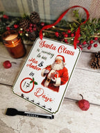 Personalised Christmas Countdown Sign - Christmas decor - Decoration - Plaque - Santa sign - Father Christmas - Xmas - Gift - Present - Eve
