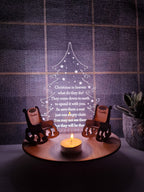 Personalised Christmas candle memorial display light - rocking chair -rustic - xmas - memory - decoration -decor - remembrance - family