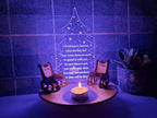 Personalised Christmas candle memorial display light - rocking chair -rustic - xmas - memory - decoration -decor - remembrance - family