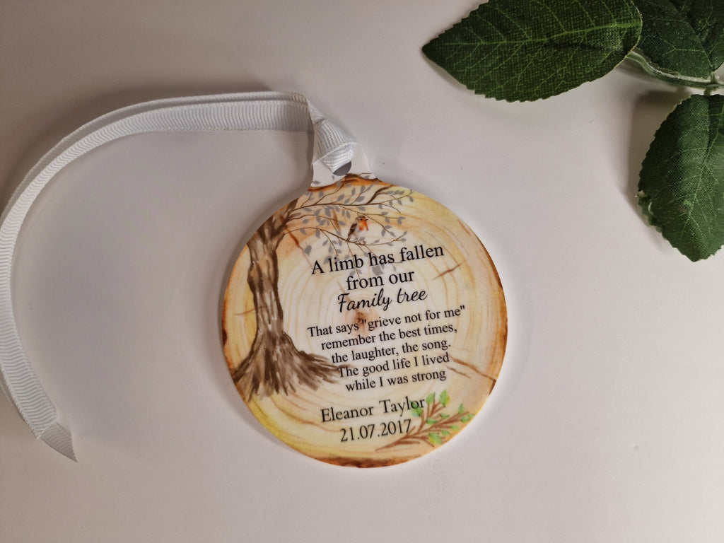 Beautiful memorial bauble hanging ornament, lovely item to remember a lost loved one. Beautiful gift, for anniversary of death? memory