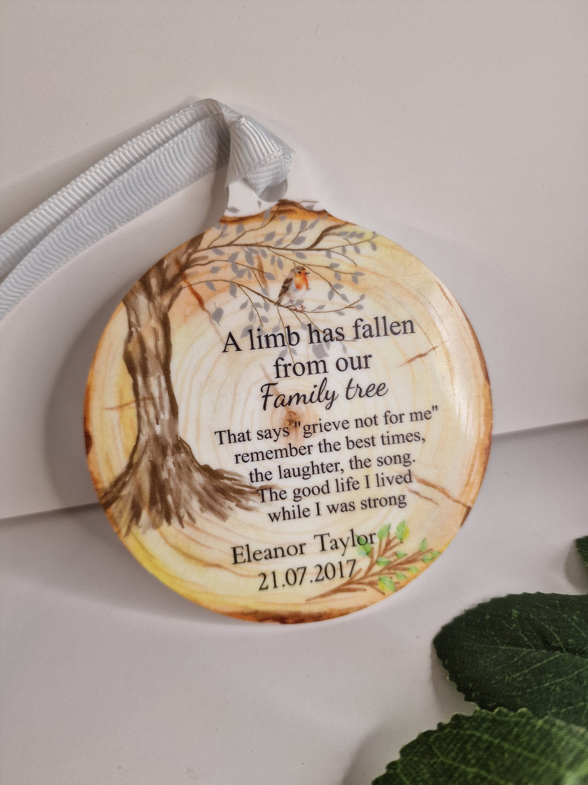 Beautiful memorial bauble hanging ornament, lovely item to remember a lost loved one. Beautiful gift, for anniversary of death? memory