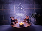 Personalised Christmas candle memorial display light - rocking chair -rustic - xmas - memory - decoration -decor - remembrance - family