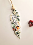 Feather memorial hanging ornament bauble - Beautiful decoration - Bag charm Decor - Car - Caravan - Motorhome - present - Gift