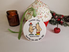 Personalised naked old couple bauble - Funny - Christmas tree decoration - Secret Santa - Gift - Decor - Husband - Wife - Present - Novelty