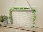 Personalised Diet Weekly Meal Plan White Board - Dieting - Healthy eating - Slim - Tracker - Weight - Gym - Gift - Shopping list - Food shop