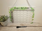 Personalised Diet Weekly Meal Plan White Board - Dieting - Healthy eating - Slim - Tracker - Weight - Gym - Gift - Shopping list - Food shop