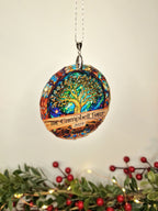 Personalised Glass Diamond Cut Hanging Family Name Ornament - Bauble - Decoration - Stocking filler - Suncatcher - Gift - Present - Unusual