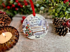 Personalised Christmas Robin Memorial bauble - Decoration - Stocking filler - Anniversary - Gift - Present - Unusual - For him or Her