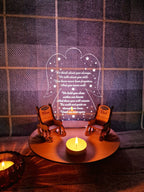 Personalised Angel candle memorial display light - rocking chair -rustic - memory - decoration -decor - remembrance - family - anniversary