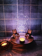 Personalised Angel candle memorial display light - rocking chair -rustic - memory - decoration -decor - remembrance - family - anniversary