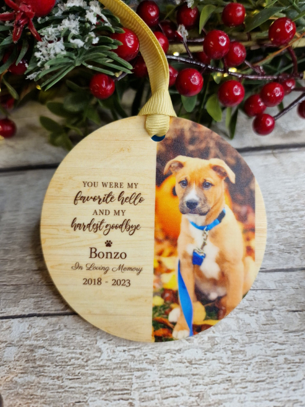 Personalised Pet Dog Cat Memorial bauble - Decoration - Stocking filler - Anniversary - Gift - Present - Rainbow bridge - keepsake - memory