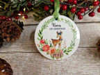 Personalised first Christmas bauble - Decoration - Stocking filler - Anniversary - Gift - Present - - keepsake - memory - deer - Baby
