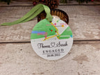 Personalised Engaged Location Map bauble - Decoration - Stocking filler - Anniversary - Gift - Present - keepsake - Memory - Married - Date