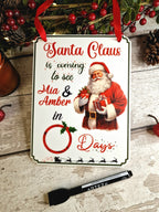Personalised Christmas Countdown Sign - Christmas decor - Decoration - Plaque - Santa sign - Father Christmas - Xmas - Gift - Present - Eve