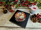 Santa's workshop glass bubble Christmas decoration - xmas - father Christmas - Unusual gift - Office - Paperweight - unique - art - secret