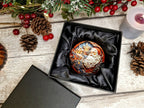 Santa's workshop glass bubble Christmas decoration - xmas - father Christmas - Unusual gift - Office - Paperweight - unique - art - secret