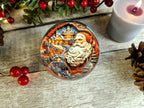 Santa's workshop glass bubble Christmas decoration - xmas - father Christmas - Unusual gift - Office - Paperweight - unique - art - secret