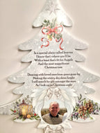 Personalised Christmas Tree Grave Marker Stake, photo gift - Temporary headstone, outdoor, remembering your loved ones - Angel - Xmas Gift