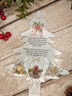 Personalised Christmas Tree Grave Marker Stake, photo gift - Temporary headstone, outdoor, remembering your loved ones - Angel - Xmas Gift