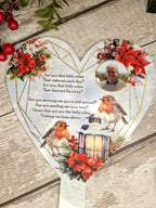 Personalised Christmas Heart Grave Marker Stake - Temporary headstone, outdoor, remembering - Anniversary - Angel - Xmas Gift - Grave Decor