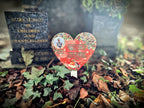 Personalised Christmas Heart Grave Marker Stake - Temporary headstone, outdoor, remembering your loved ones - Angel - Xmas - Gift - Decor