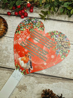 Personalised Christmas Heart Grave Marker Stake - Temporary headstone, outdoor, remembering your loved ones - Angel - Xmas - Gift - Decor