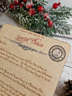 Personalised Letter from santa - Engraved into wood - Beautiful keepsake - Christmas - xmas - decor - decoration - tree - stocking