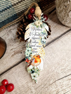 Feather memorial hanging ornament bauble - Beautiful decoration - Bag charm Decor - Car - Caravan - Motorhome - present - Gift