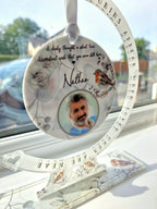 Personalised robin bauble hanger - Stunning remembrance item - Add your own wording - Display - memories - anniversary of death, Grave decor