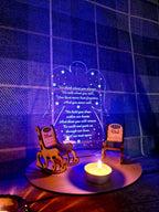 Personalised Angel candle memorial display light - rocking chair -rustic - memory - decoration -decor - remembrance - family - anniversary