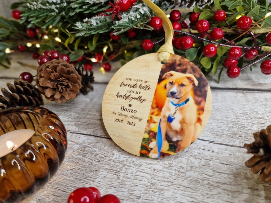Personalised Pet Dog Cat Memorial bauble - Decoration - Stocking filler - Anniversary - Gift - Present - Rainbow bridge - keepsake - memory