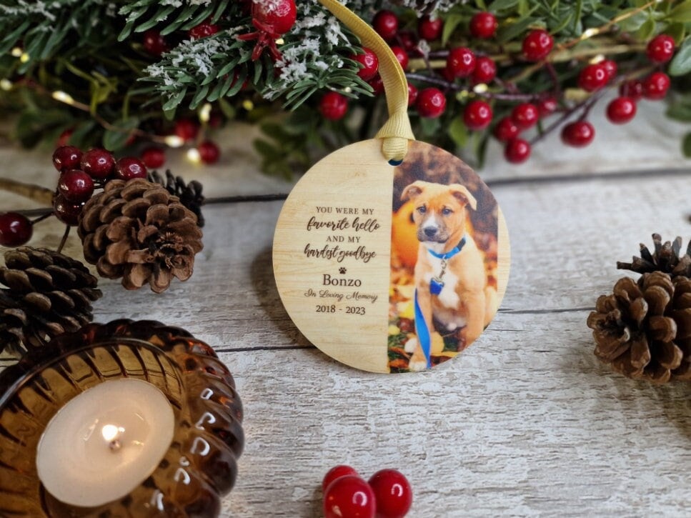 Personalised Pet Dog Cat Memorial bauble - Decoration - Stocking filler - Anniversary - Gift - Present - Rainbow bridge - keepsake - memory