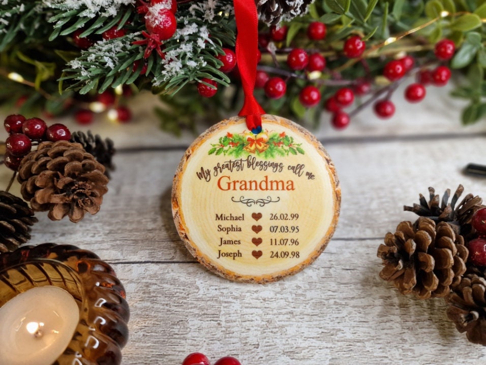 Personalised Family Name bauble - Decoration - Stocking filler - Anniversary - Gift - Present - - keepsake - memory - grandchildren - kids